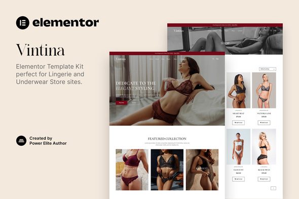 Vintina – Lingerie and Underwear Store Elementor Template Kit