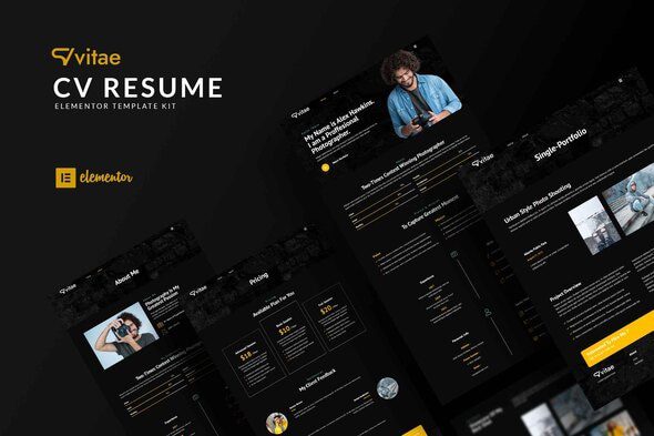 Vitae – CV Resume Elementor Template Kit