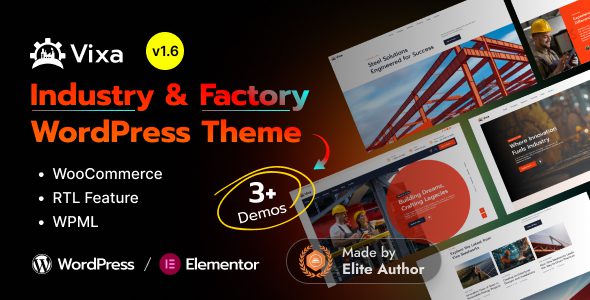Vixa – Industry and Factory WordPress Theme
