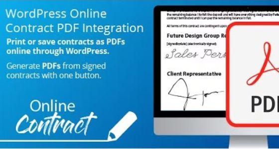 WP Online Contract PDF Print Integration