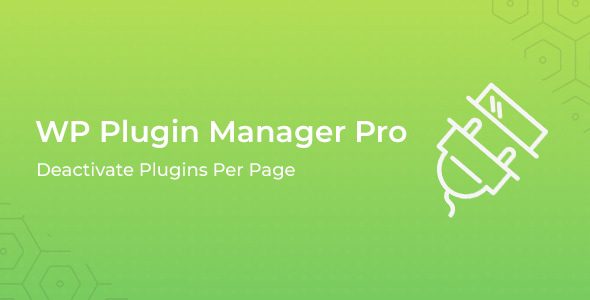 WP Plugin Manager Pro Deactivate Plugins Per Page