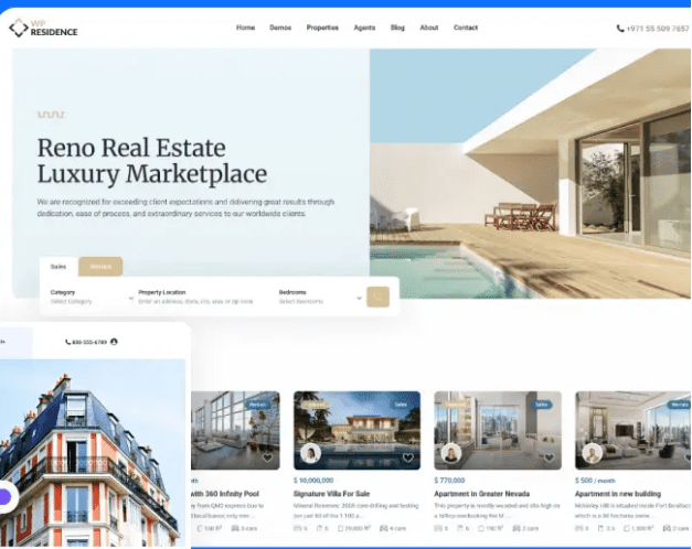 Residence Real Estate WordPress Theme