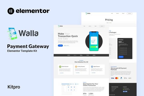 Walla – Payment Gateway Elementor Template Kit