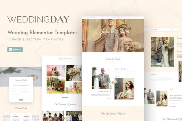 WeddingKit – Invite and Gallery Event Elementor Template Kit