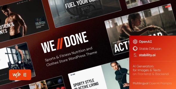 Welldone – Sports and Fitness Nutrition and Supplements Store WordPress Theme
