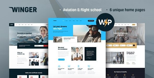 Winger – Aviation and Flight School WordPress Theme