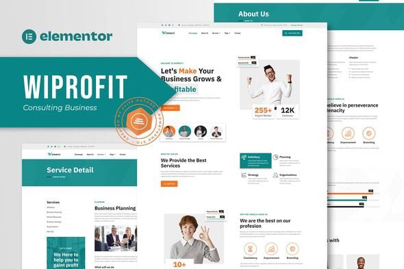 Wiprofit – Consulting Business Elementor Template Kit