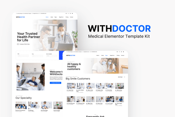 WithDoctor – Medical Elementor Template Kit