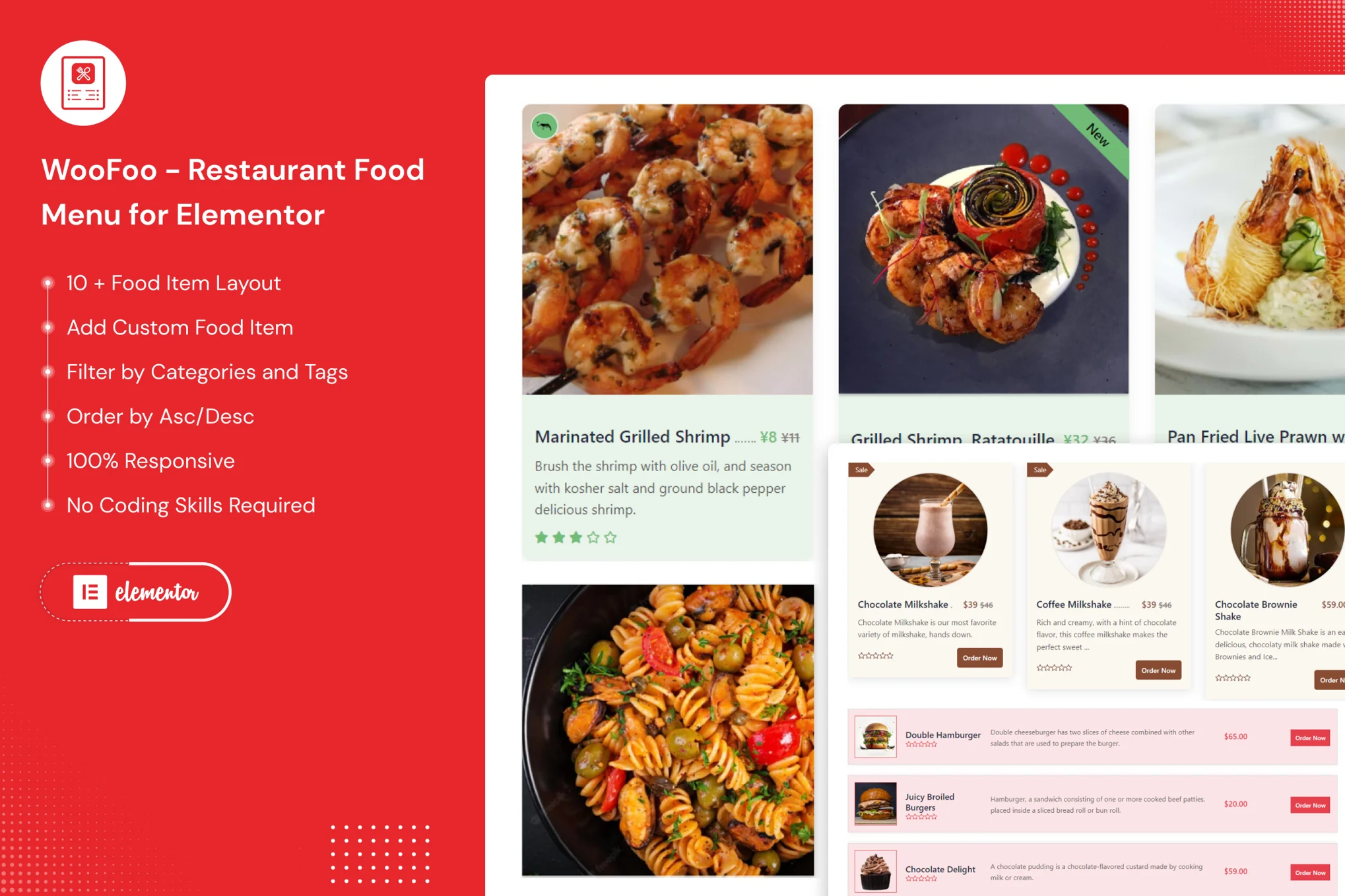 WooFoo – Restaurant Food Menu for Elementor