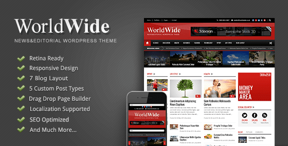 World Wide – Responsive Magazine WP Theme
