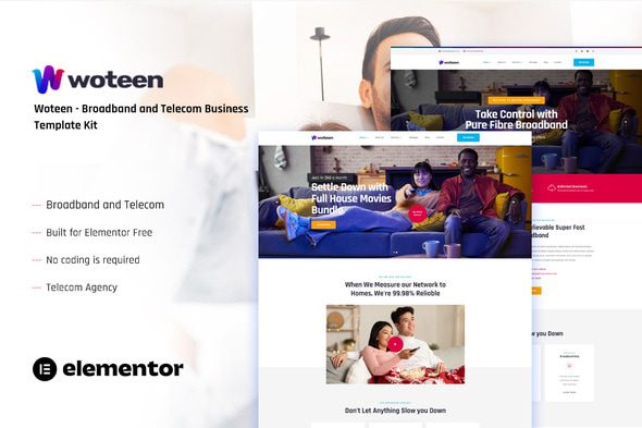 Woteen – Broadband and Telecom Business Template Kit