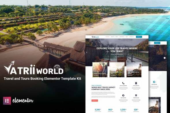 Yatriiworld – Travel and Tours Booking Elementor Template Kit