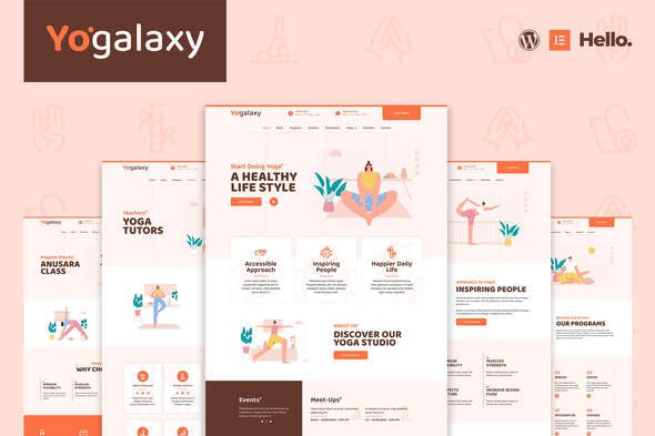 Yogalaxy – Yoga Pilates Fitness Studio Elementor Template Kit