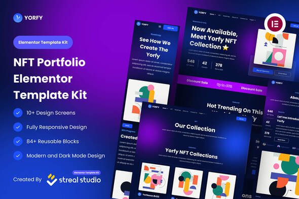 Yorfy NFT Portfolio Website UI Kit