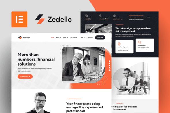 Zedello – Consultant and Finance Business Elementor Template Kit