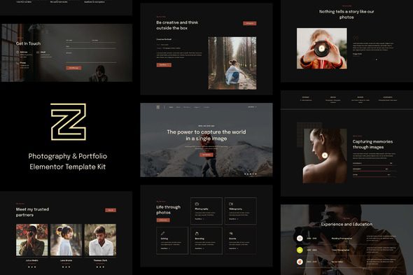 Zenin – Photography and Portfolio Elementor Template Kit