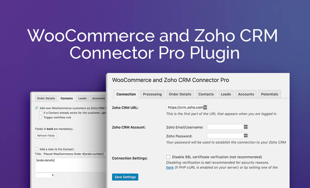Zoho CRM Connector Pro for WooCommerce