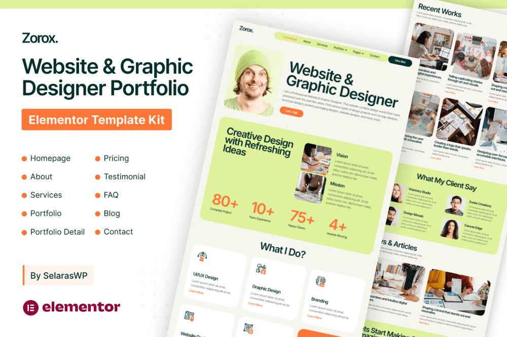 Zorox – Personal CV Elementor Pro Template Kit