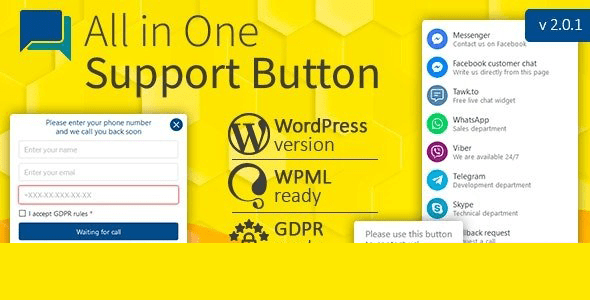 All in One Support + Callback Request Plugin