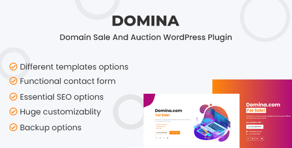Domina – Domain For Sale and Auction Plugin