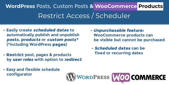 Products Scheduler / Restrict Access