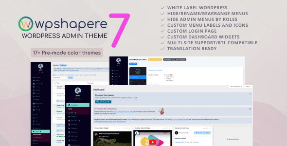 WordPress Admin Theme – WPShapere