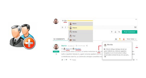 wpDiscuz – User and Comment Mentioning