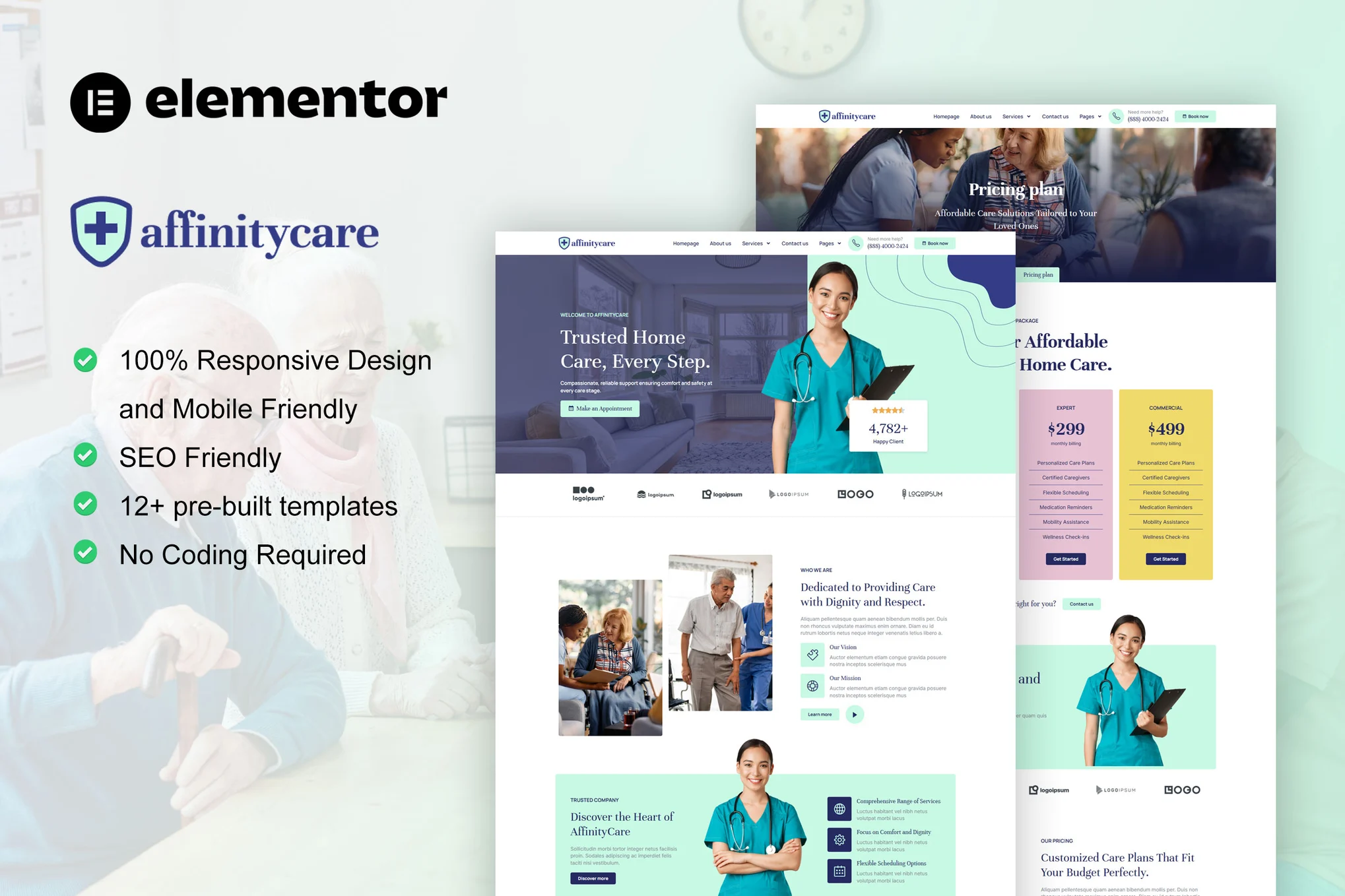 AffinityCare – Home Care and Private Nursing Services Elementor Template Kit