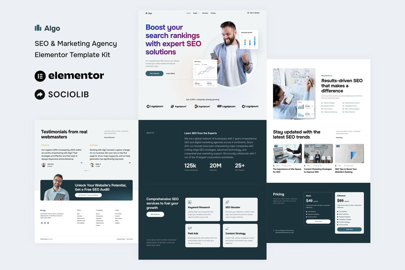 Algo – SEO and Marketing Agency Elementor Template Kit