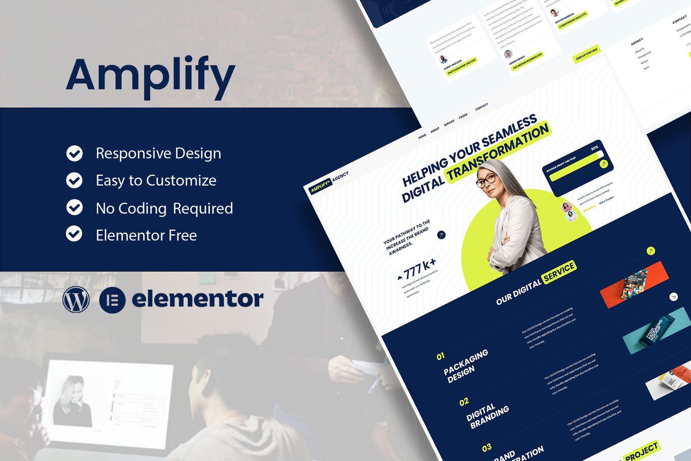Amplify – Digital Marketing Agency Elementor Template Kit