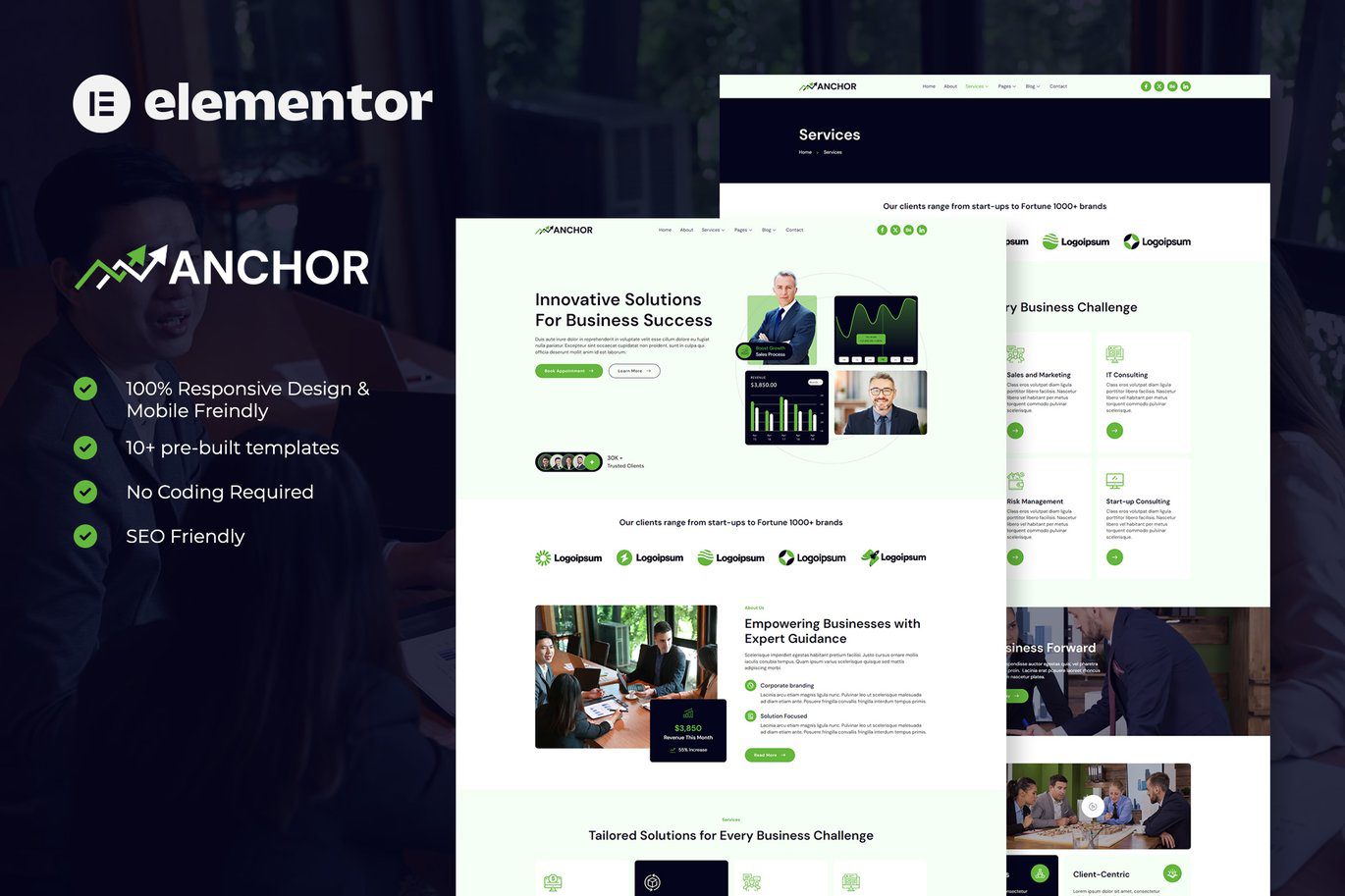 Anchor – Business Consulting Elementor Template Kit
