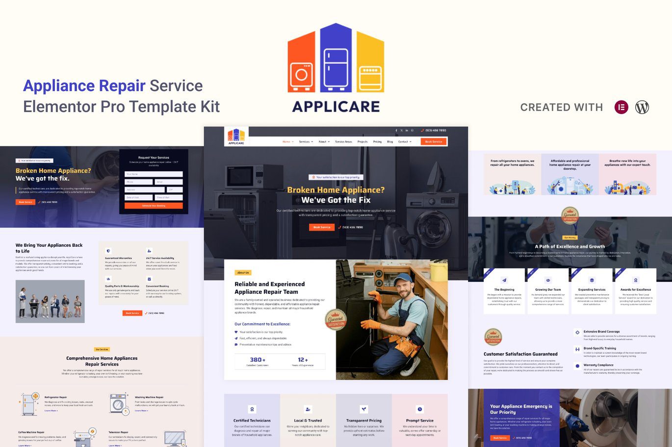 Applicare – Home Appliance Repair Services Elementor Pro Template Kit