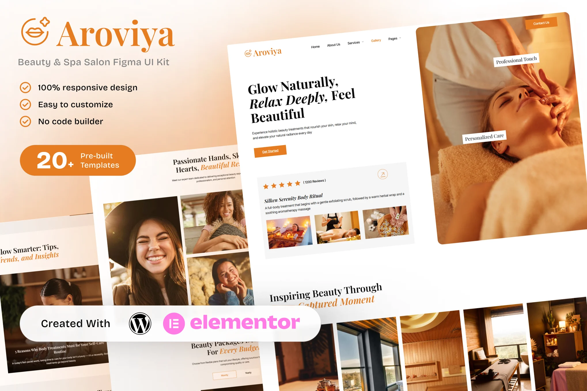 Aroviya – Beauty and Spa Salon Elementor Template Kit