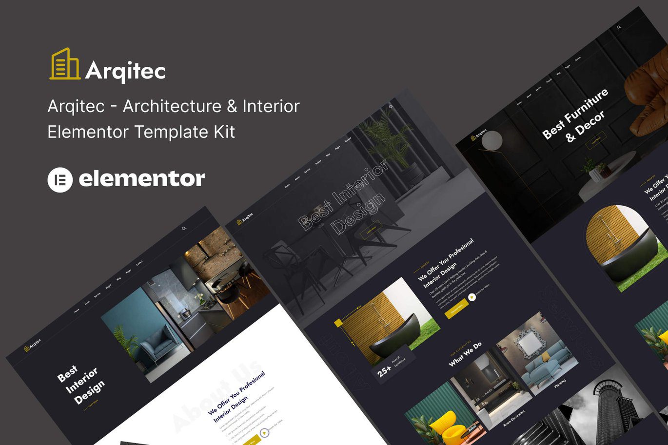 Arqitec – Architecture and Interior Elementor Template Kit