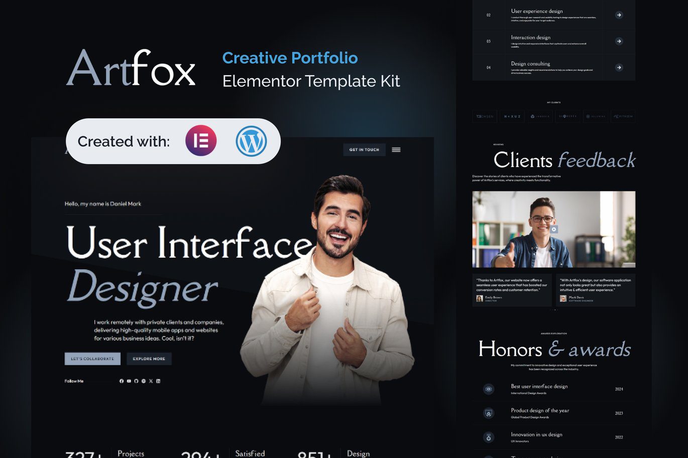 Artfox – Creative Portfolio Elementor Pro Template Kit