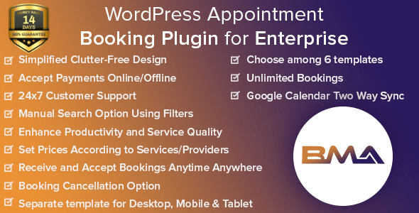 BMA – WordPress Appointment Booking Plugin for Enterprise