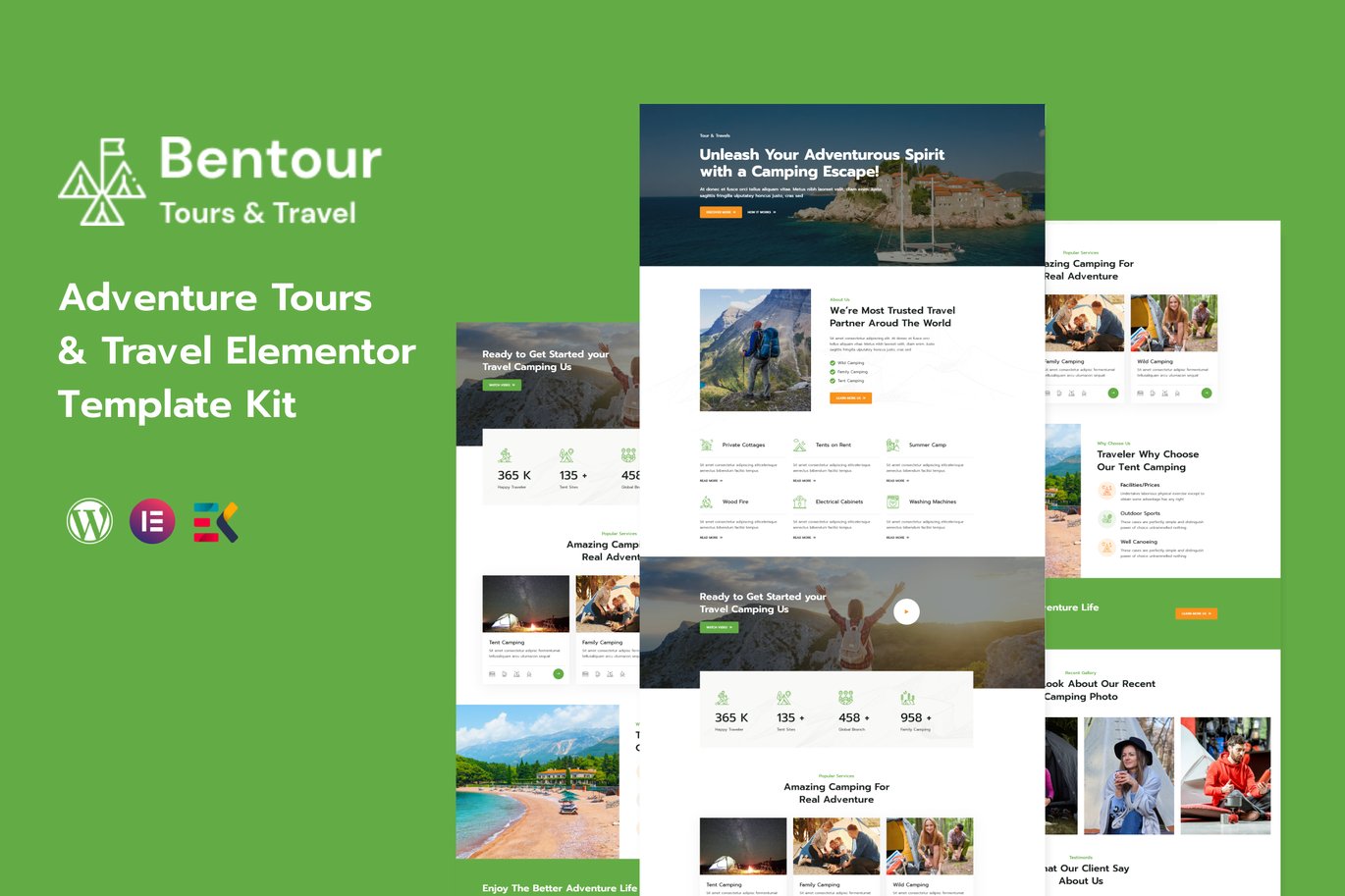 Bentour – Travel and Tour Booking Elementor Template Kit