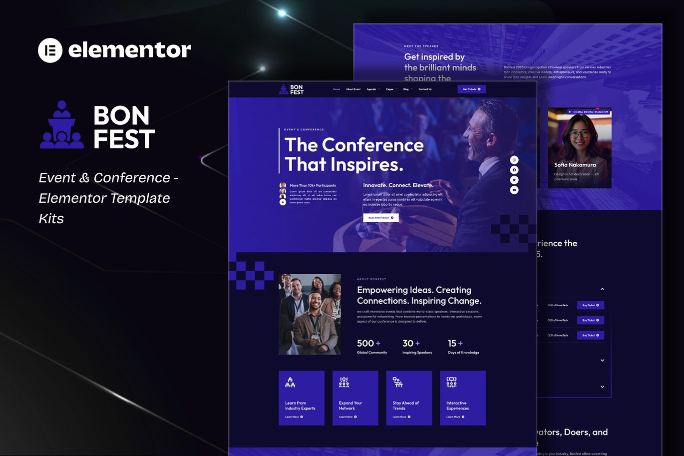 Bonfest – Event and Conference Elementor Template Kit