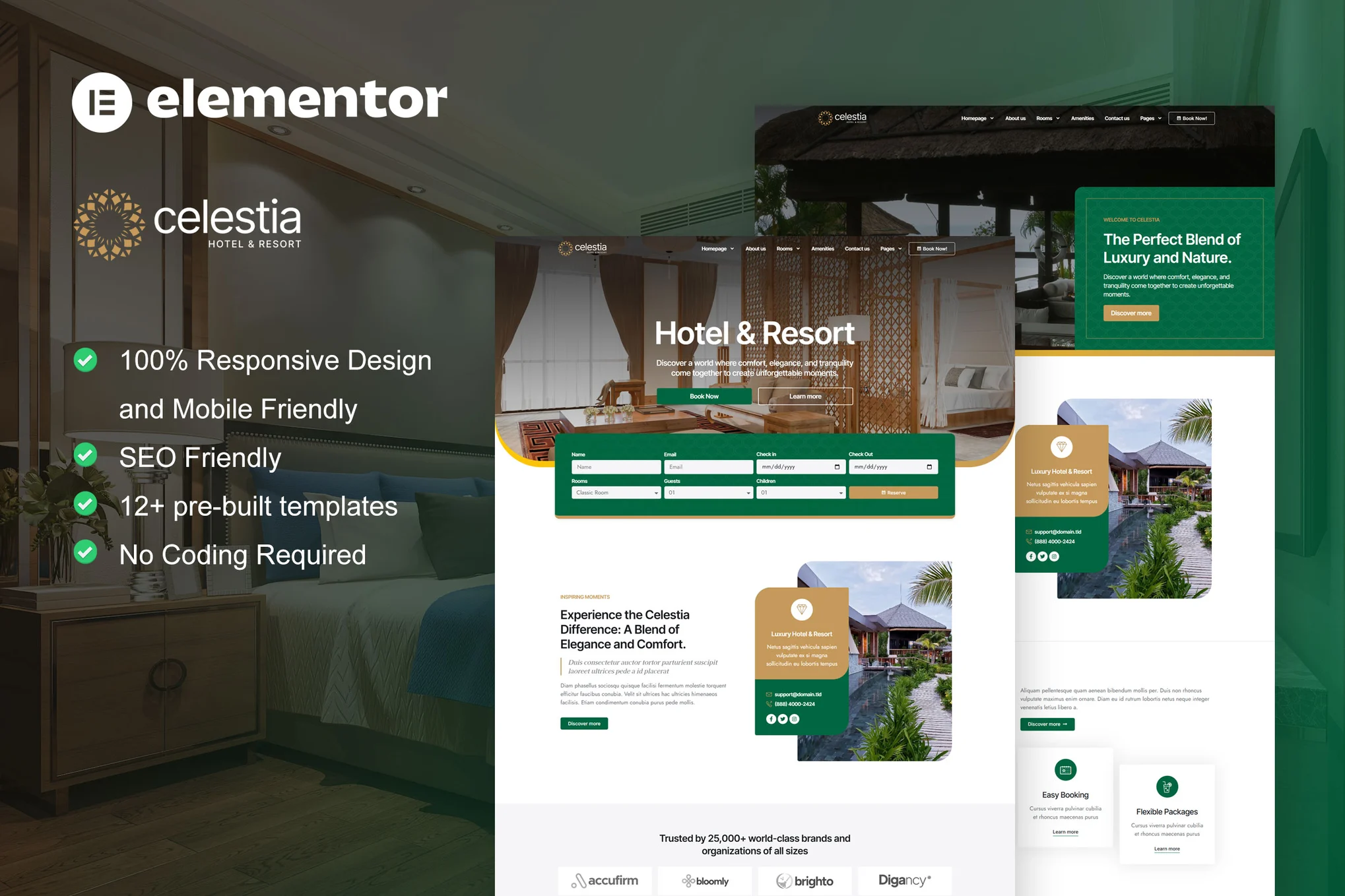 Calestia – Hotel and Resort Elementor Template Kit