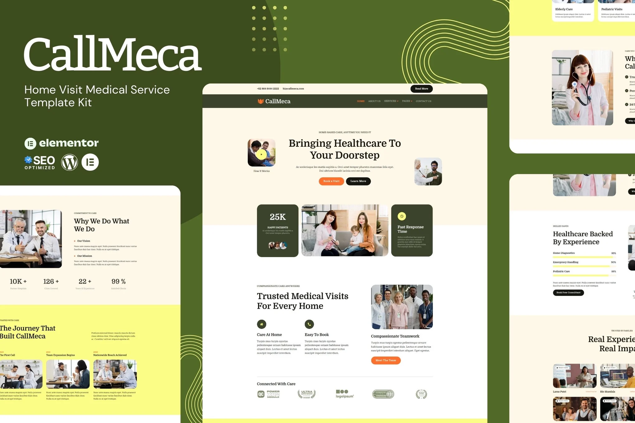 CallMeca – Home Visit Medical Service Elementor Template Kit