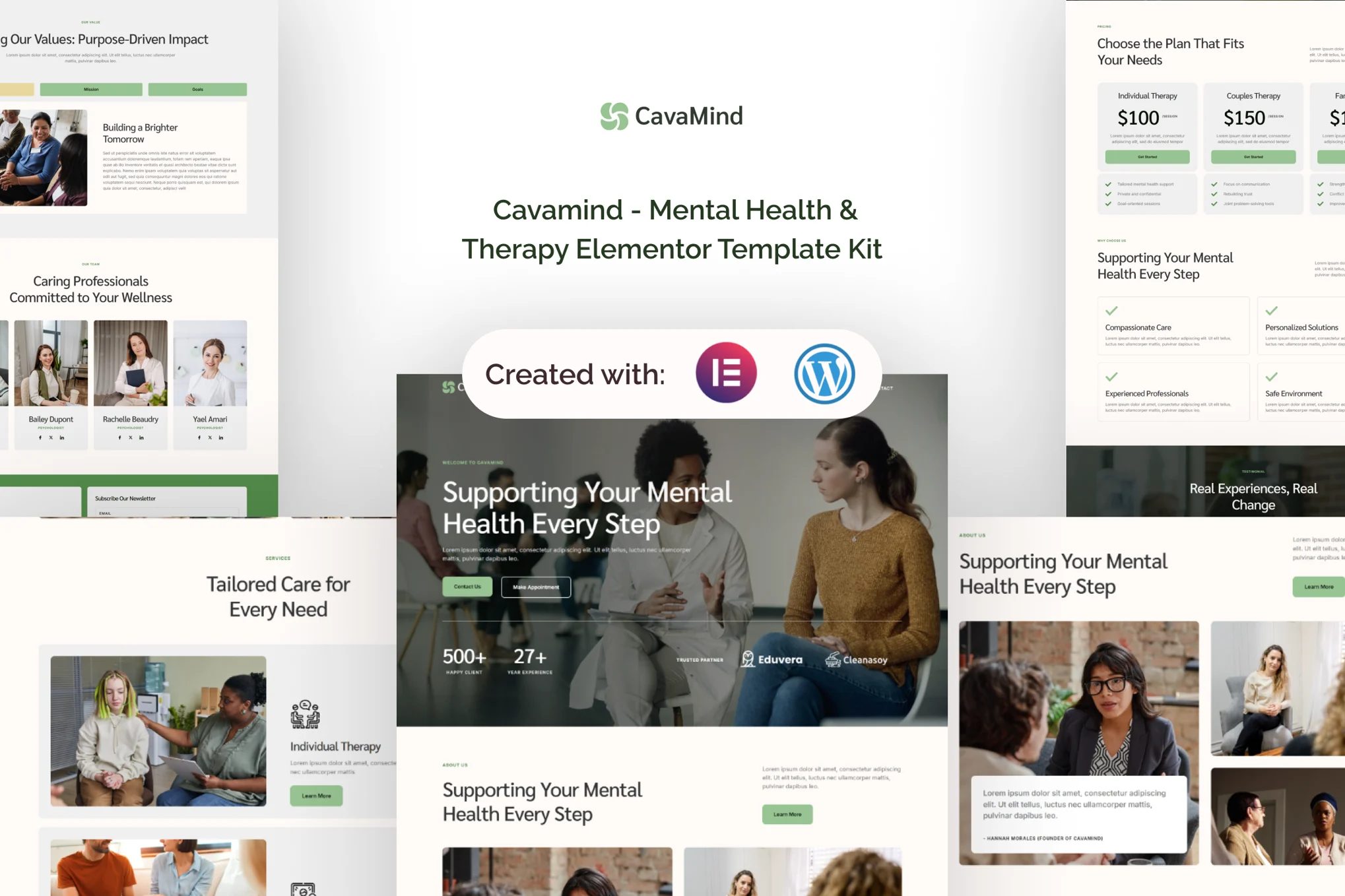 Cavamind – Mental Health and Therapy Elementor Template Kit