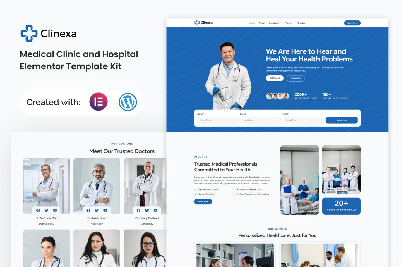 Clinexa – Medical Clinic and Hospital Elementor Template Kit