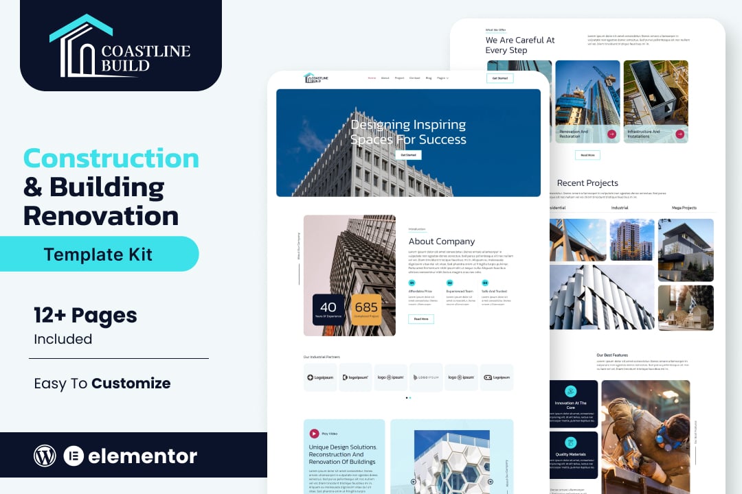 Coastline Build – Construction and Building Renovation Template Kit