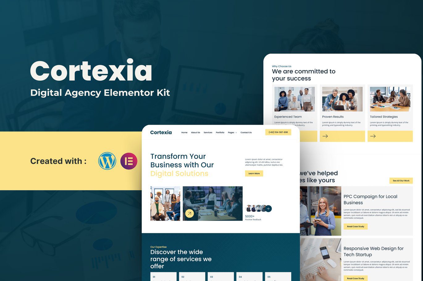 Cortexia – Digital Agency Elementor Template Kit