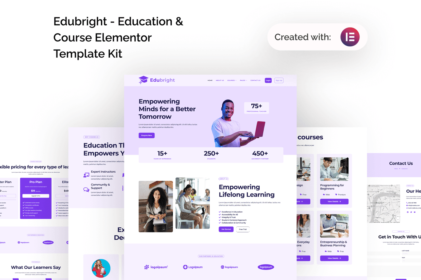 Edubright – Online Course and Education Elementor Template Kit