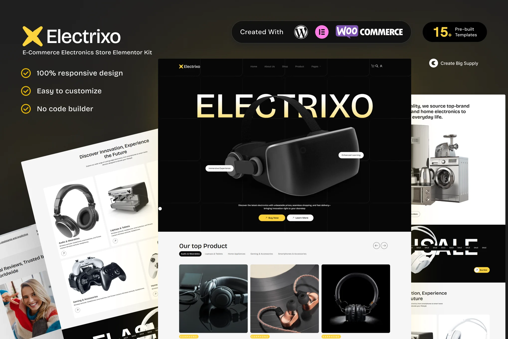 Electrixo – E-Commerce Electronics Store Elementor Template Kit