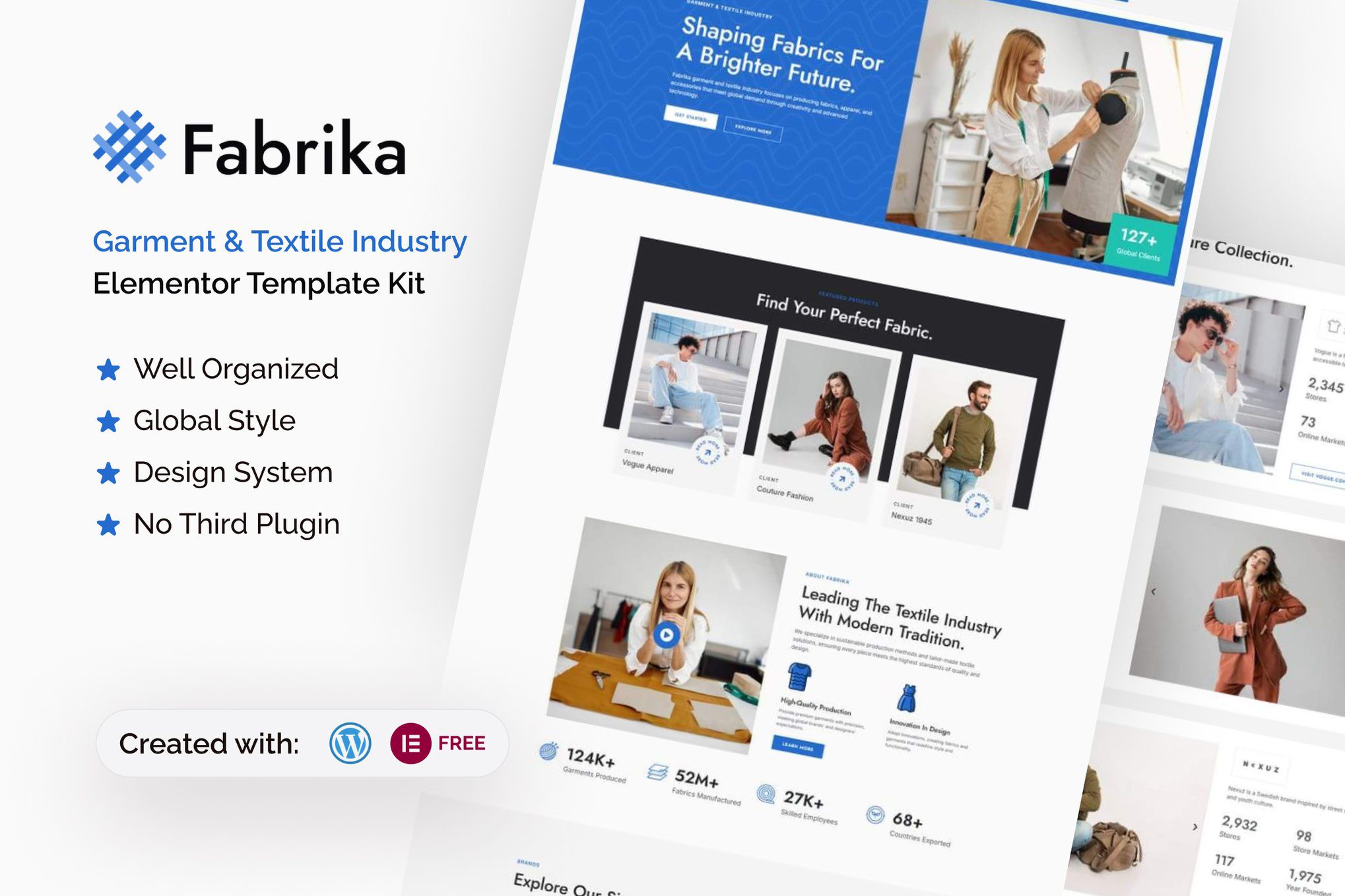 Fabrika – Garment and Textile Industry Elementor Template Kit
