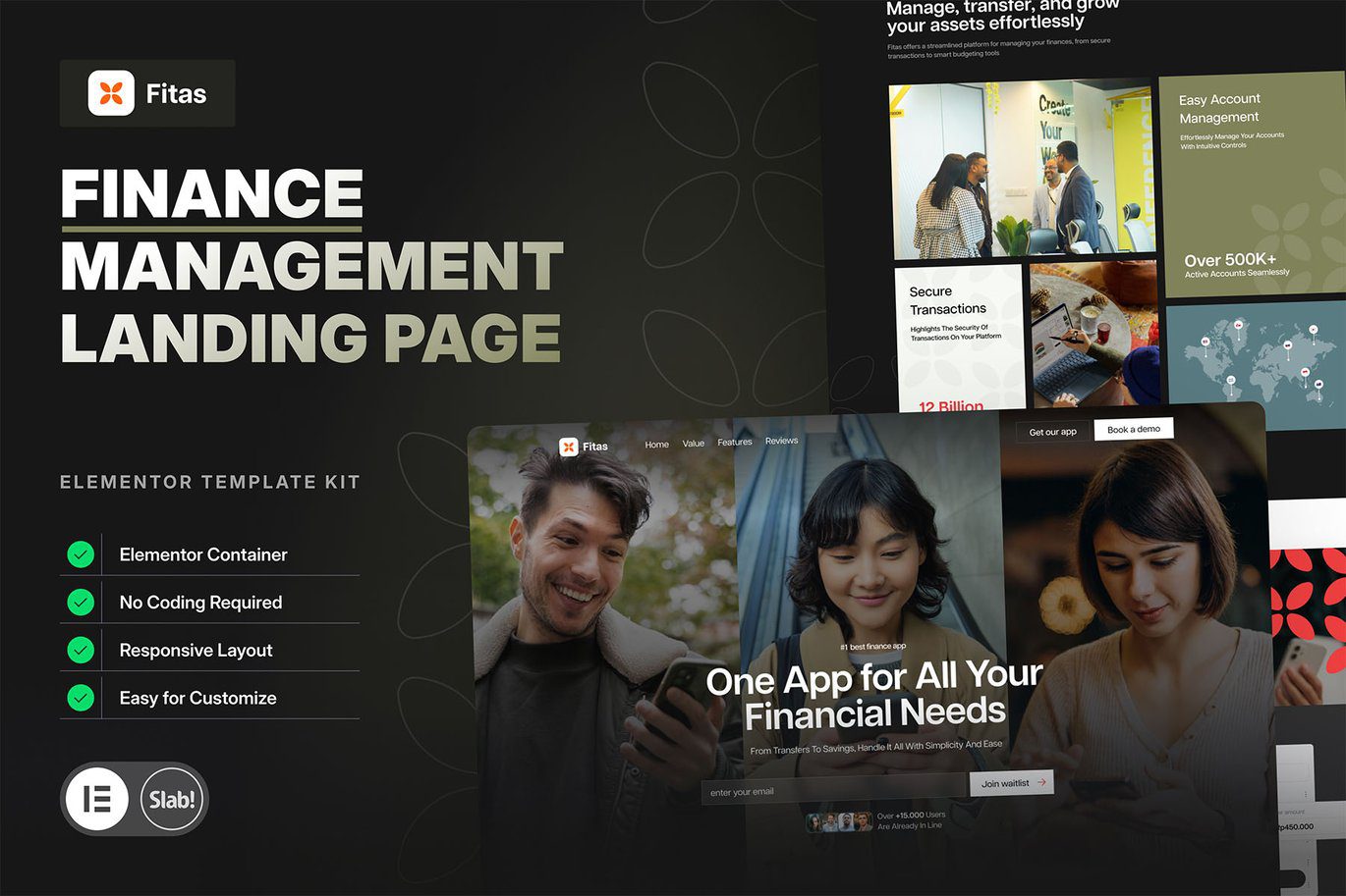 Fitas – Finance Management Elementor Pro Template Kit