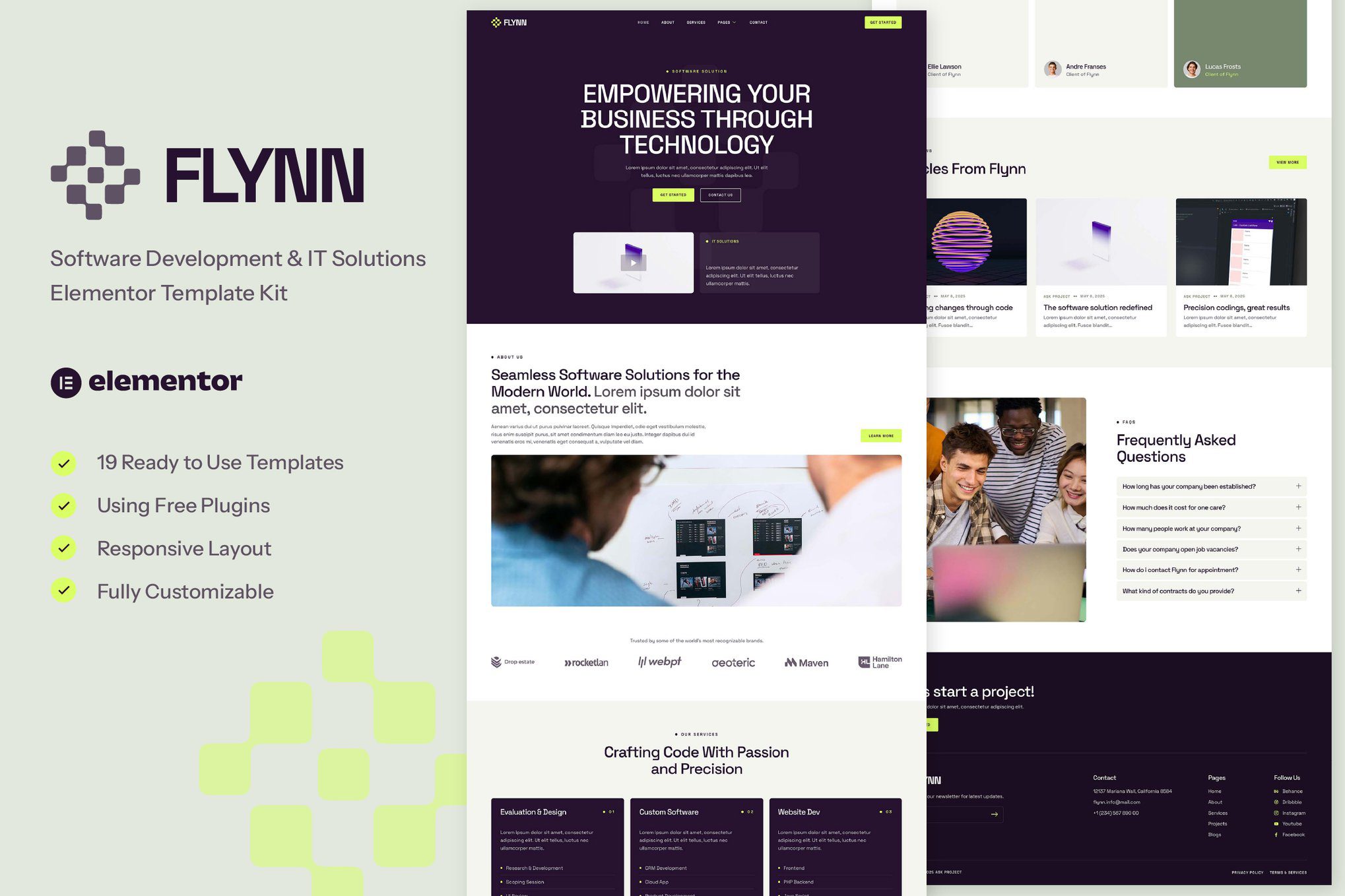 Flynn – Software Development and IT Solutions Elementor Template Kit