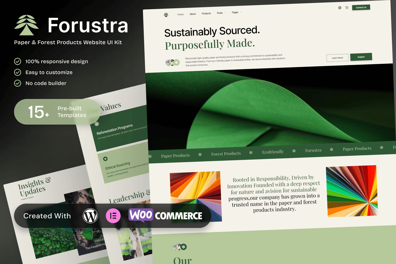 Forustra – Paper and Forest Products Elementor Template Kit
